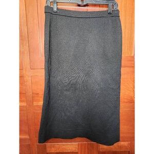 Vintage Bleyle for Hooper Black 70s Pencil Skirt Back Slit Retro Womens Size 12